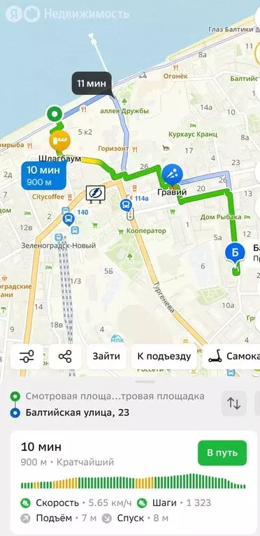 1-комнатная квартира: Зеленоградск, Балтийская улица, 23 (29 м) - Фото 1