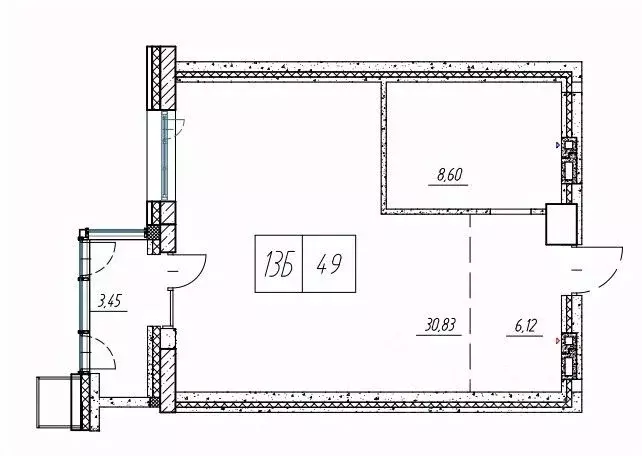1-к кв. Хабаровский край, Хабаровск ул. Дикопольцева, 47/1к1 (49.0 м) - Фото 1