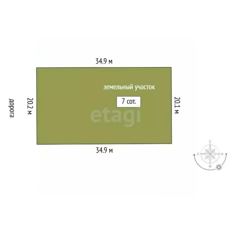 Участок в Тюменская область, Тюмень Ембаевское ТОО,  (7.0 сот.) - Фото 2