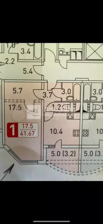 1-к. квартира, 41,9 м, 22/25 эт. - Фото 0