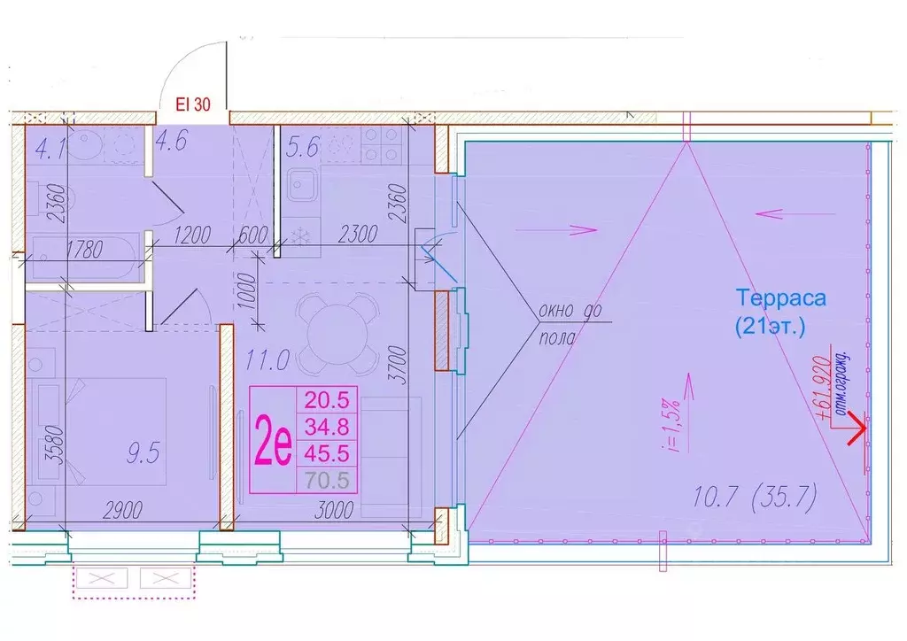 2-к кв. Астраханская область, Астрахань Августовская ул. (45.5 м) - Фото 1