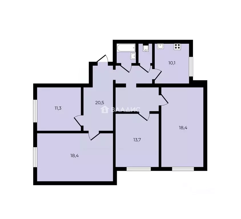 4-к кв. Москва Алтуфьевское ш., 96 (97.4 м) - Фото 2