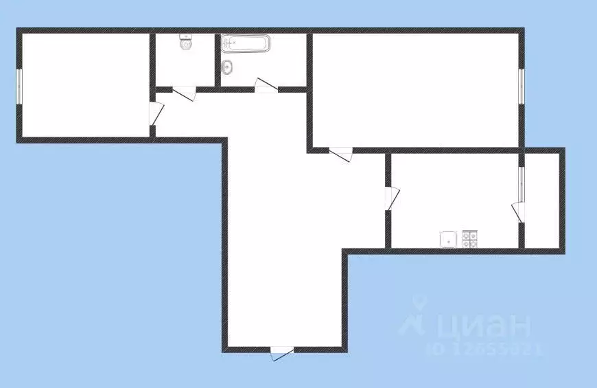 2-к кв. Костромская область, Нерехта ул. Металлистов, 20 (54.0 м) - Фото 2