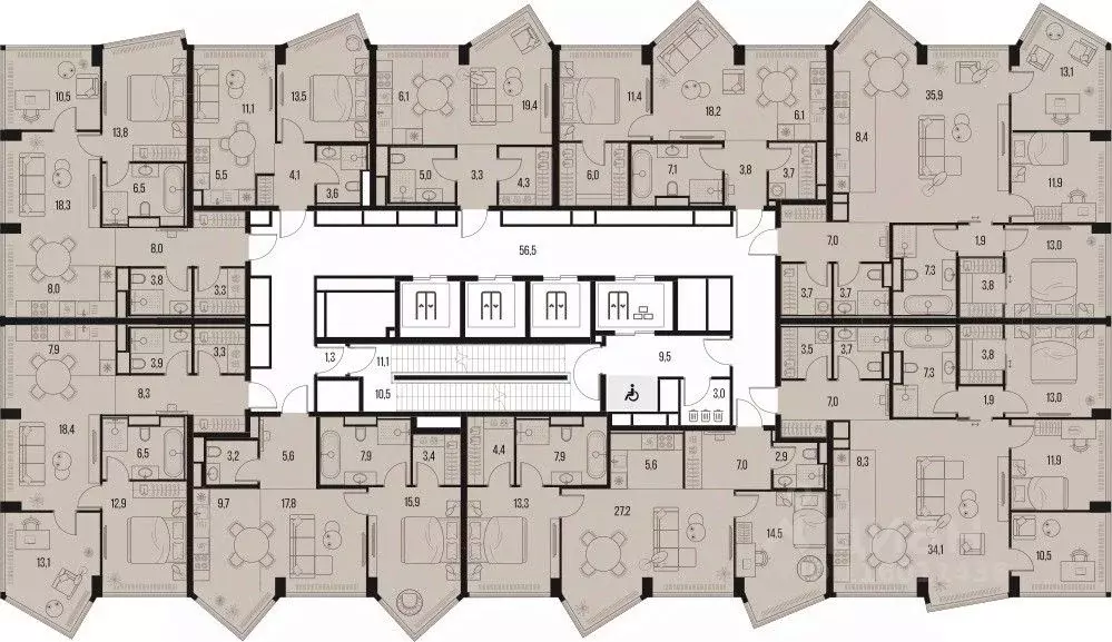 2-к кв. Москва Летниковская ул., 11к1 (63.5 м) - Фото 1