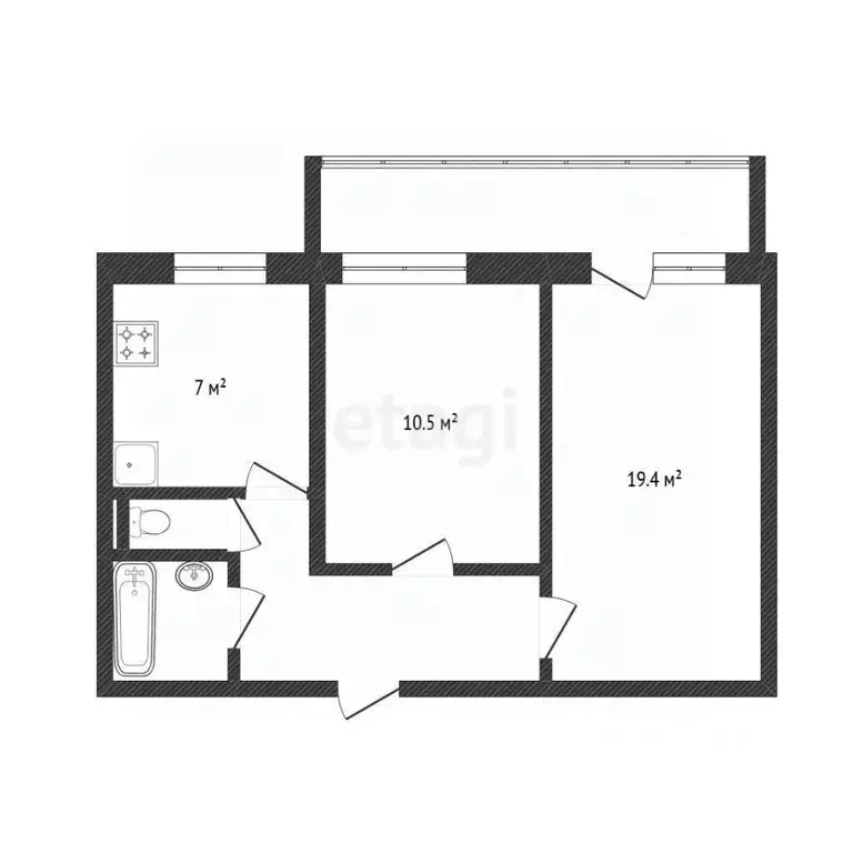 2-к кв. Иркутская область, Иркутск ул. Ивана Кочубея, 17 (50.0 м) - Фото 2