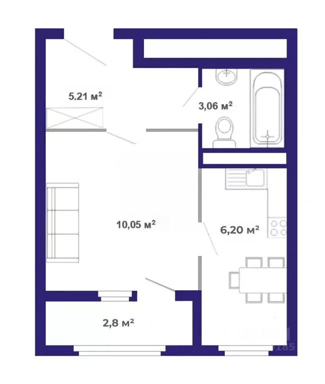 1-к кв. Иркутская область, Иркутский муниципальный округ, Маркова рп, ... - Фото 1