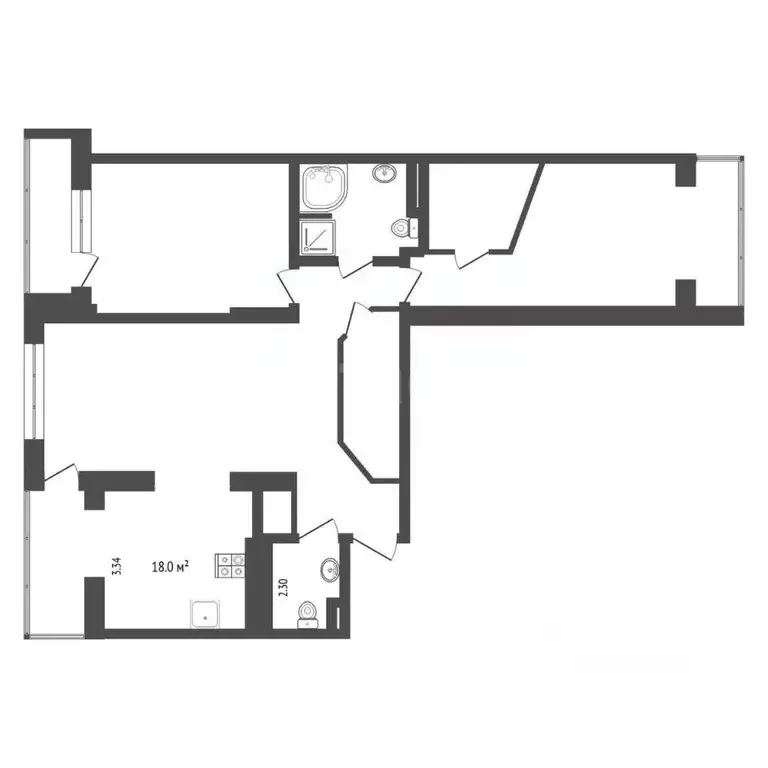 3-к кв. Тюменская область, Тюмень ул. Малыгина, 90 (140.0 м) - Фото 2