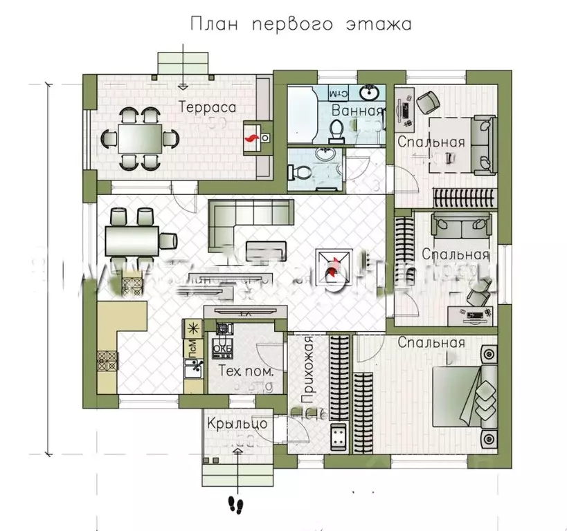 Коттедж в Омская область, Омский район, с. Усть-Заостровка  (120 м) - Фото 1