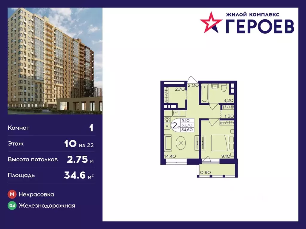 1-к кв. Московская область, Балашиха Железнодорожный мкр, Центр-2 мкр, ... - Фото 0