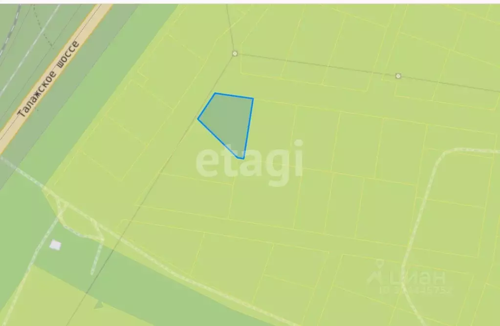 Участок в Архангельская область, Архангельск Талажское ш. (9.89 сот.) - Фото 1