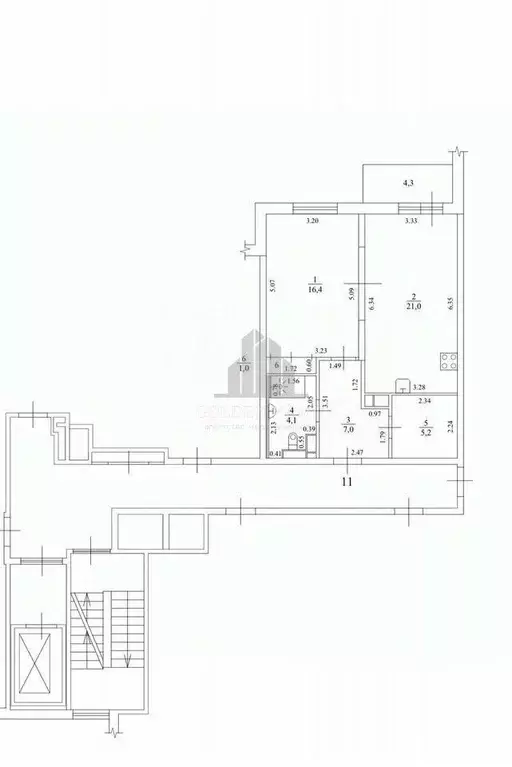 1-к кв. Санкт-Петербург ш. Революции, 3к2 (55.0 м) - Фото 2