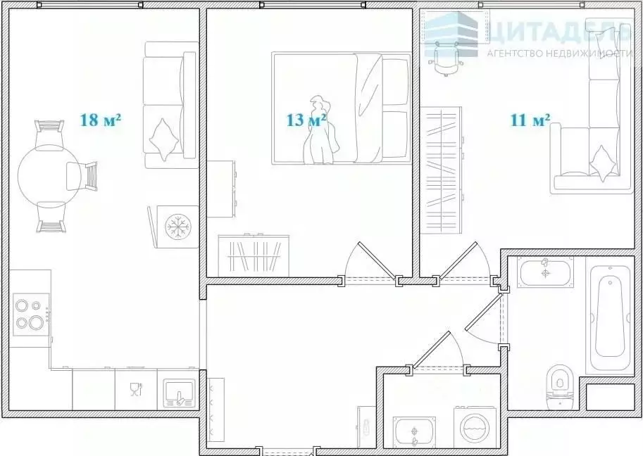 2-к кв. Московская область, Мытищи ул. Стрельбище Динамо, 10 (50.1 м) - Фото 1
