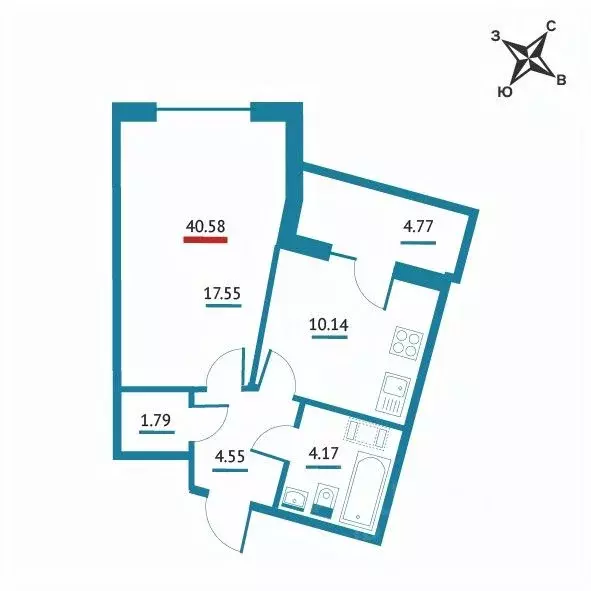 1-к кв. Ленинградская область, Мурино Всеволожский район, Левитан ... - Фото 1