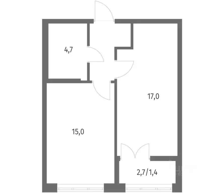 1-к кв. Ленинградская область, Ломоносовский район, Аннинское ... - Фото 1