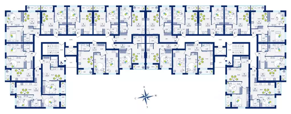 1-к кв. Калининградская область, Зеленоградск  (42.27 м) - Фото 2