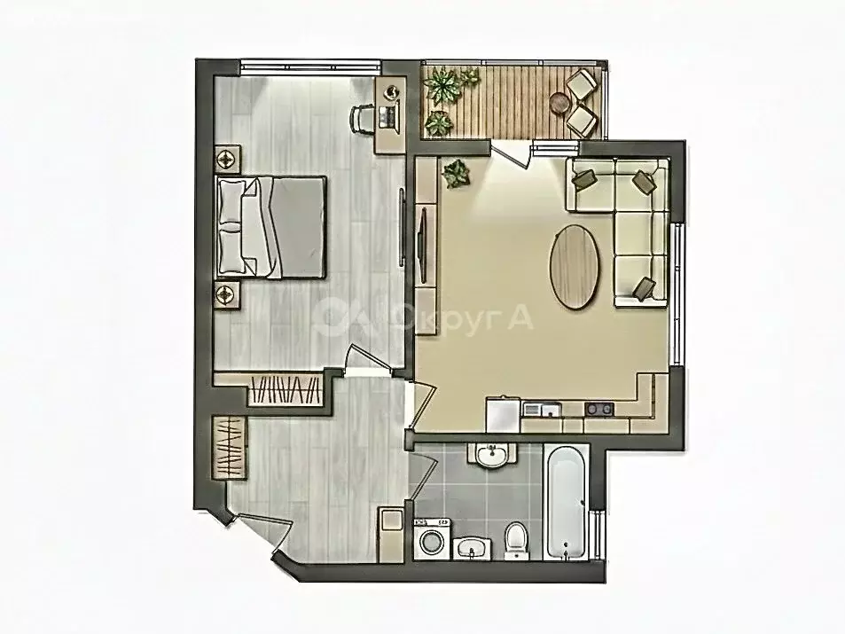 1-комнатная квартира: Семидворье, микрорайон Аян-Дере 2, 28 (40.1 м) - Фото 1