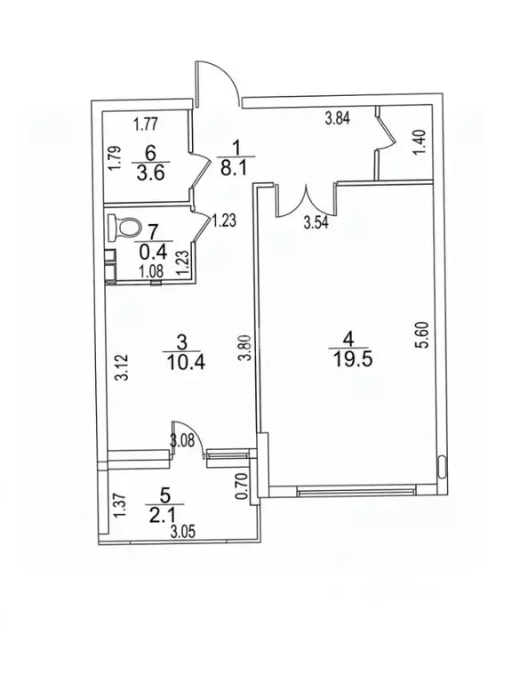 1-к кв. Московская область, Одинцово ул. Сколковская, 7А (42.1 м) - Фото 2