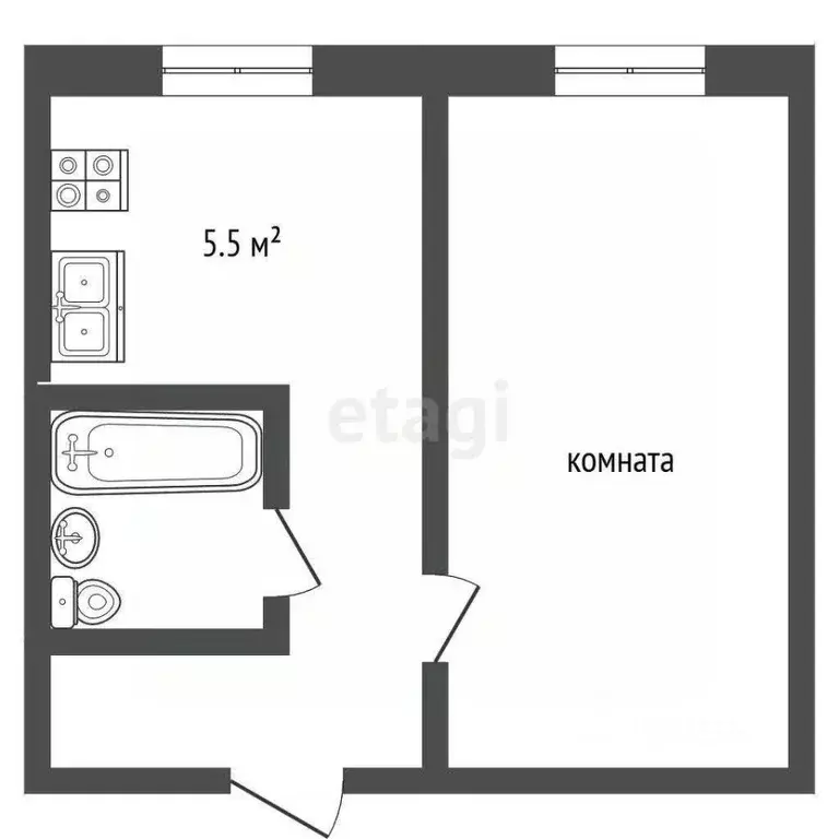 1-к кв. Ярославская область, Ярославль ул. Ляпидевского, 3 (30.9 м) - Фото 0