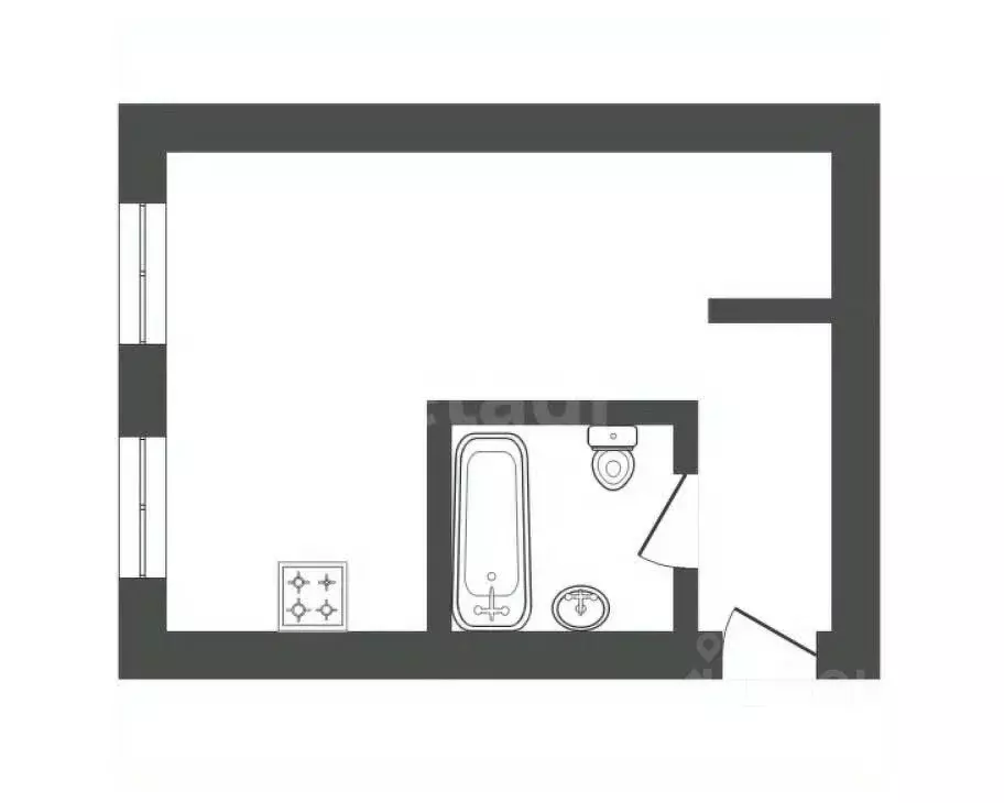 Студия Воронежская область, Борисоглебск Бланская ул., 65 (30.8 м) - Фото 0