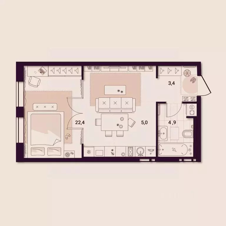 1-к кв. Приморский край, Артем ул. Куйбышева, 11А (35.76 м) - Фото 0