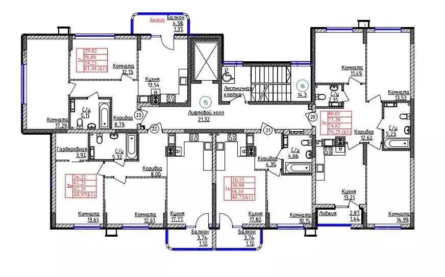 2-к кв. Калининградская область, Калининград ул. Дубовая Аллея (58.23 ... - Фото 2