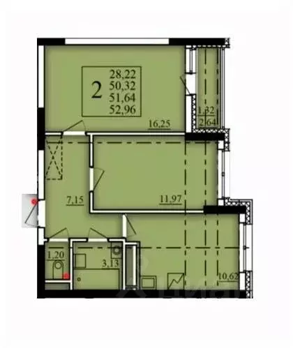 2-к кв. Башкортостан, Уфа Затон-Восточный жилрайон, Паруса жилой ... - Фото 1