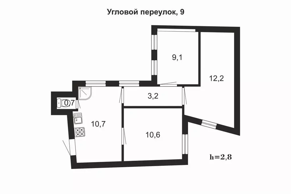 3-к кв. Санкт-Петербург Угловой пер., 9 (46.0 м) - Фото 0