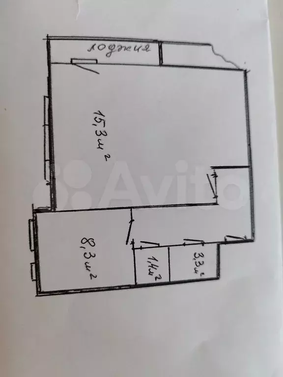 1-к. квартира, 34,9 м, 4/8 эт. - Фото 0