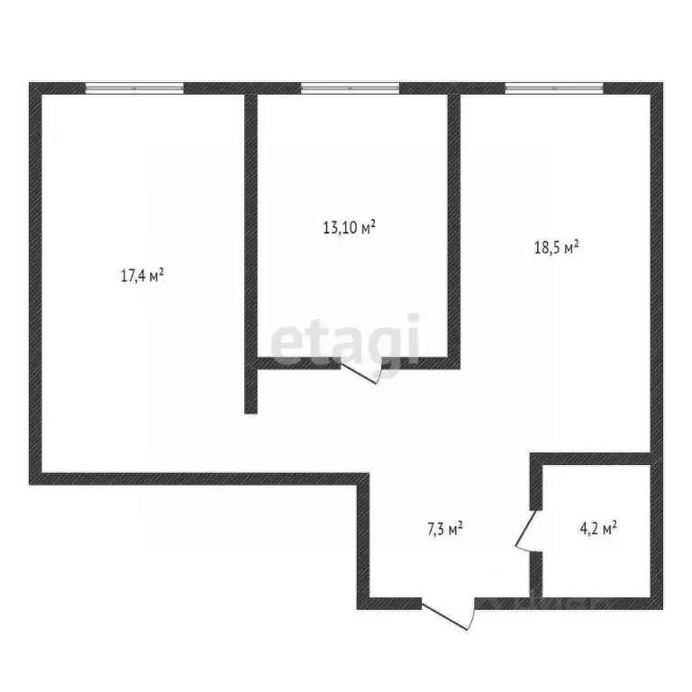 2-к кв. Дагестан, Махачкала ул. Ахмата-Хаджи Кадырова, 128 (60.0 м) - Фото 1