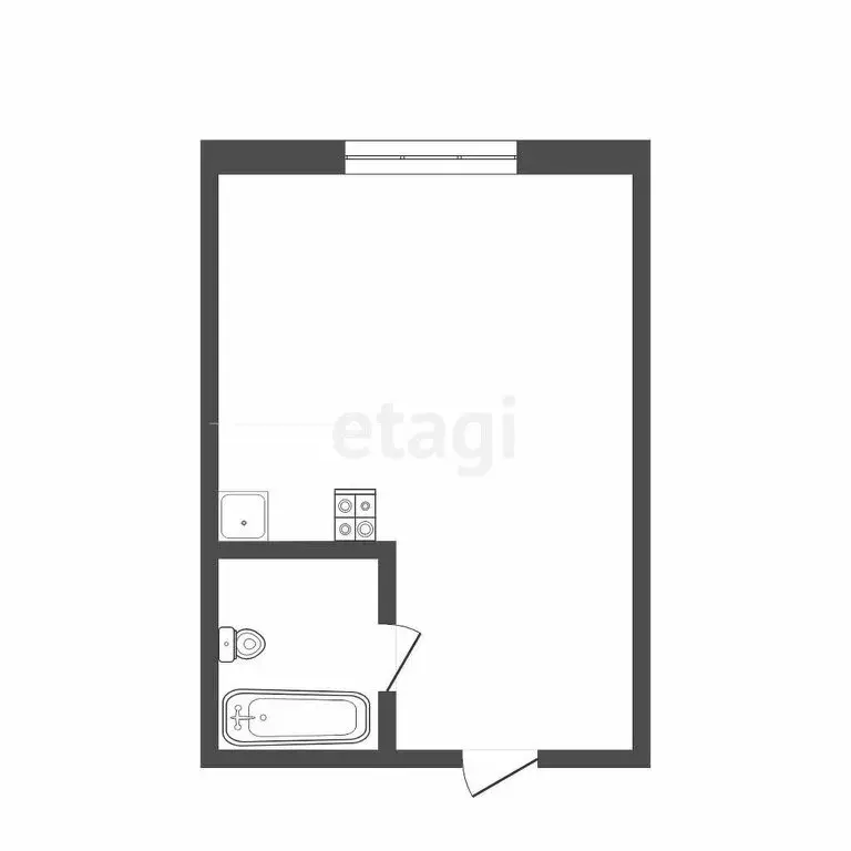 1-комнатная квартира: Томск, улица Говорова, 36А (13 м) - Фото 1