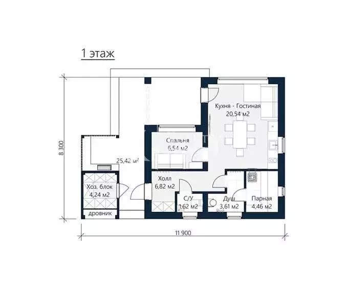Дом в Тюмень, садовое товарищество Якорь, Маковая улица, 505 (47 м) - Фото 1