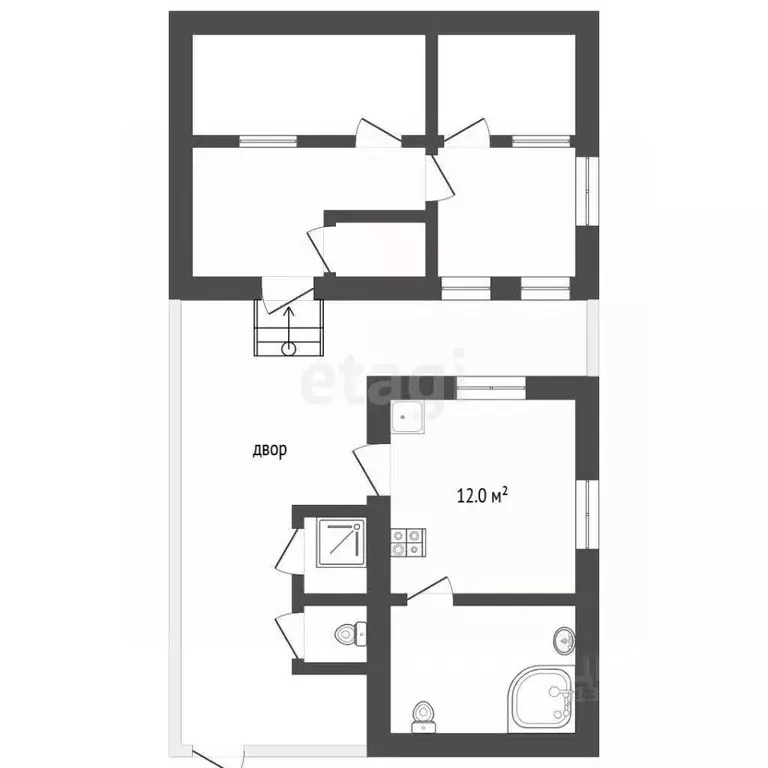 2-к кв. Крым, Ялта муниципальный округ, Гурзуф пгт ул. Афанасия ... - Фото 2