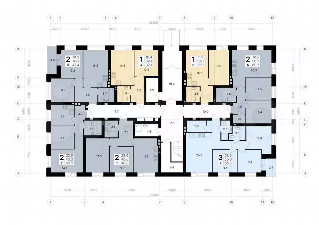 2-к. квартира, 47,4 м, 1/4 эт. - Фото 1
