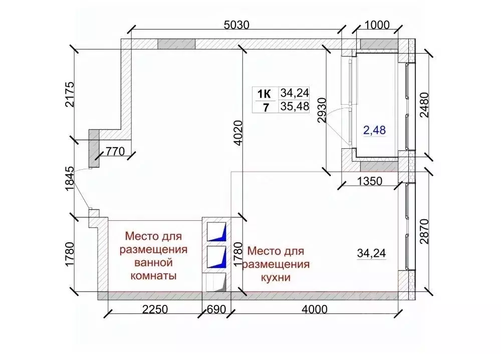 1-к кв. Кемеровская область, Кемерово ул. Дружбы, 9 (35.48 м) - Фото 0