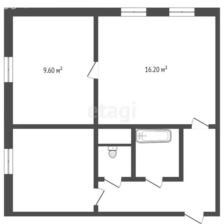 2-комнатная квартира: Прокопьевск, улица Кучина, 6А (45.8 м) - Фото 0
