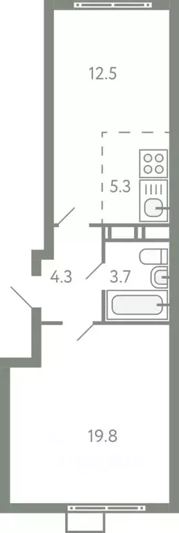 2-к кв. Московская область, Ленинский городской округ, Молоково пгт ... - Фото 1