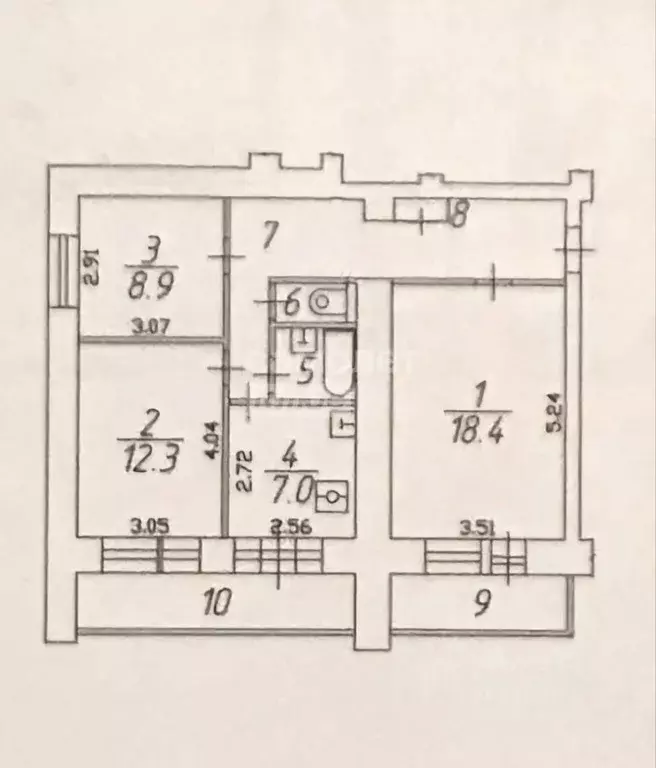 3-к кв. Московская область, Красногорск ул. Ленина, 13 (68.6 м) - Фото 2
