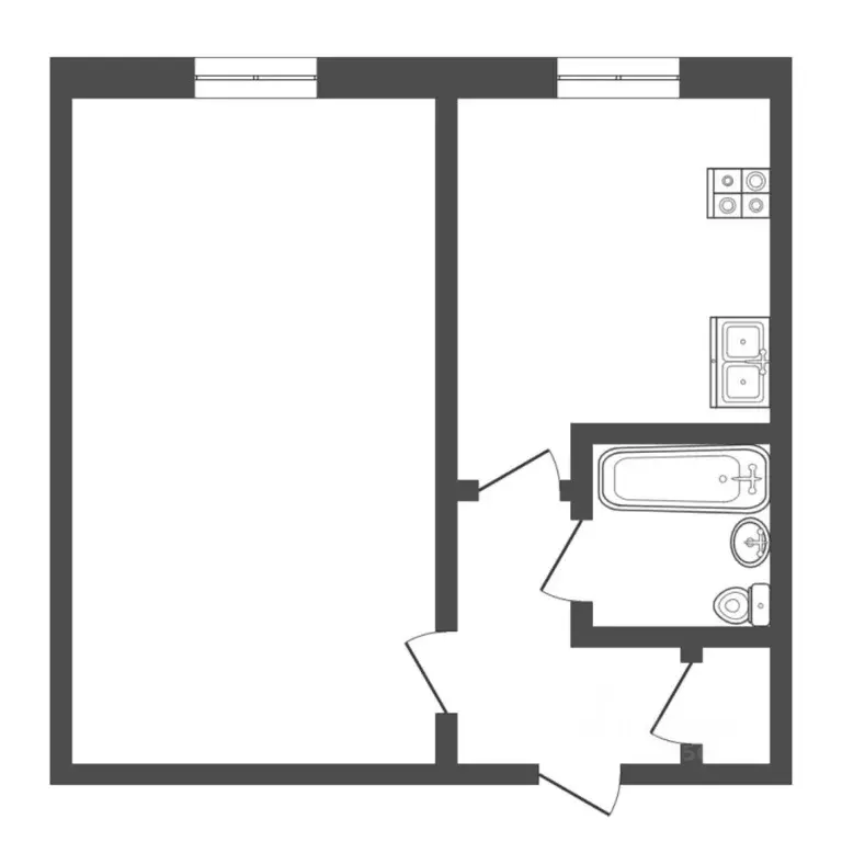 1-к кв. Тюменская область, Тюмень Военная ул., 15 (29.1 м) - Фото 2