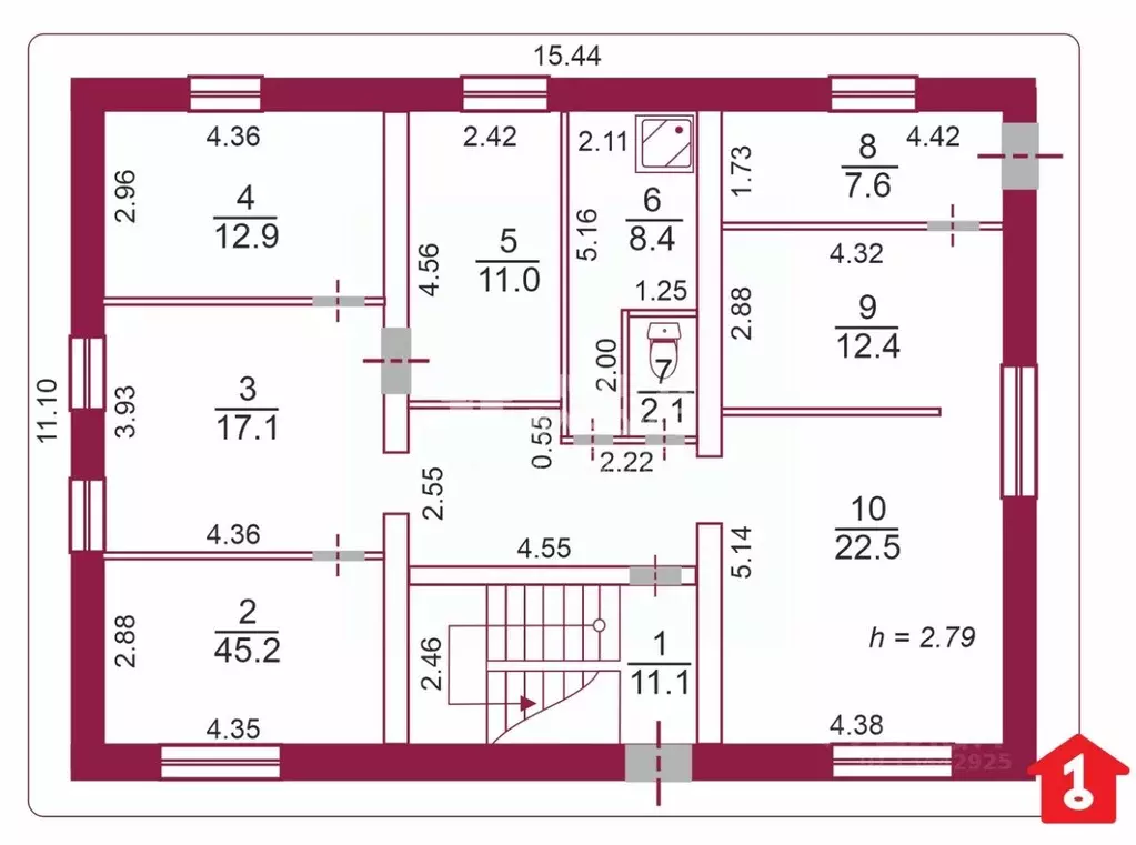 3-к кв. Омская область, Омск ул. Димитрова, 67 (85.9 м) - Фото 2