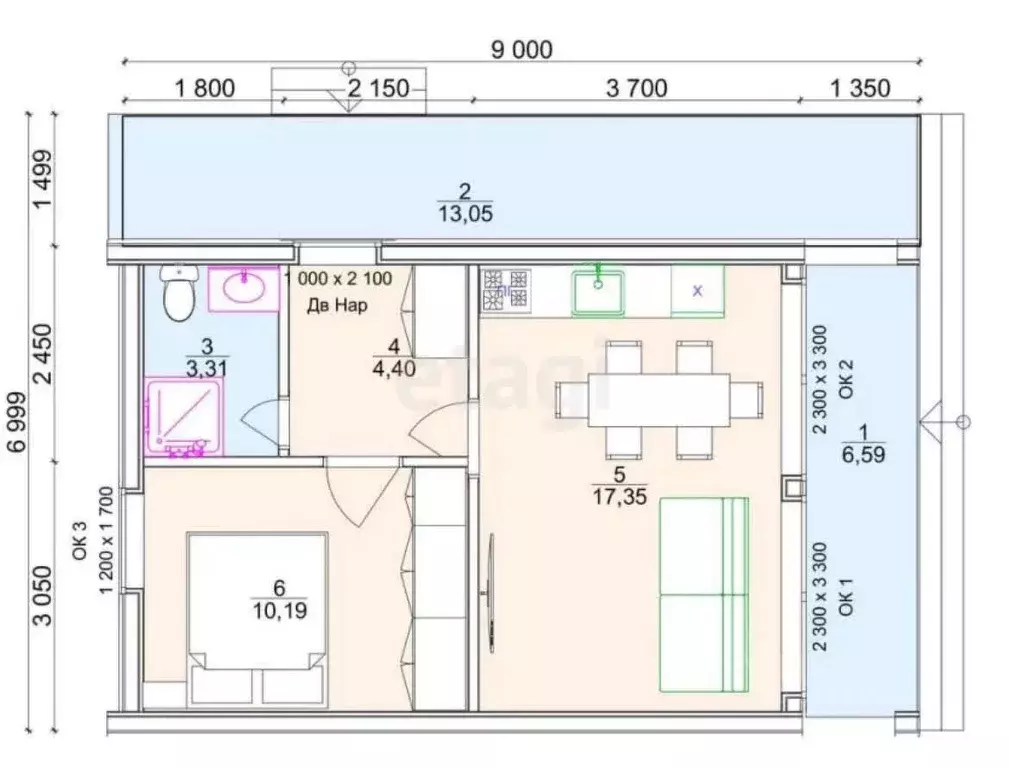 Дом в Ульяновская область, Ульяновский район, Ишеевка рп  (74 м) - Фото 1