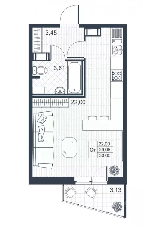 Студия Ленинградская область, Коммунар г. Гатчинский муниципальный ... - Фото 2