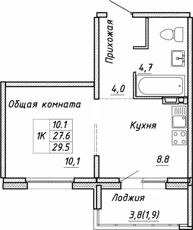 1-к кв. Новосибирская область, Новосибирск ул. Связистов, 13/1 (29.5 ... - Фото 0