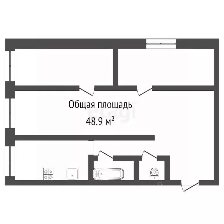 3-к кв. Алтайский край, Бийск ул. Декабристов, 11/1 (48.9 м) - Фото 1