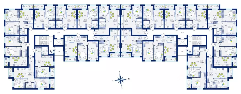 2-к кв. Калининградская область, Зеленоградск  (54.64 м) - Фото 2