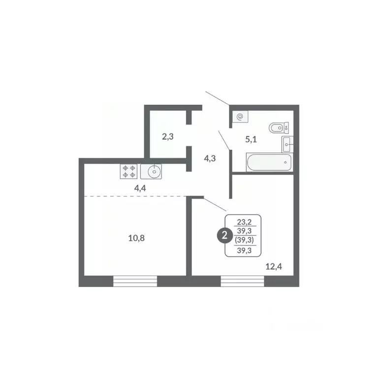 2-к кв. Кировская область, Киров ул. Потребкооперации, 34 (39.3 м) - Фото 0