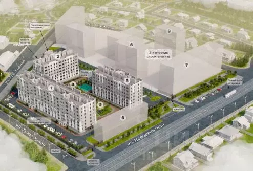 2-к кв. Волгоградская область, Волгоград Новодвинская ул., 18 (68.5 м) - Фото 2