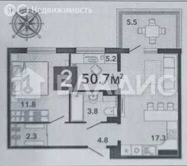 2-комнатная квартира: село Засечное, микрорайон Город Спутник, жилой ... - Фото 1