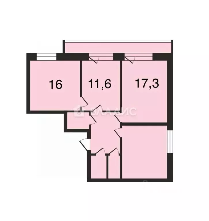3-к кв. Ленинградская область, Мурино Всеволожский район, просп. ... - Фото 2