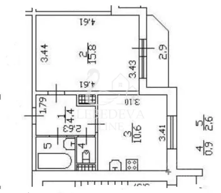 1-к кв. Санкт-Петербург Долгоозерная ул., 41к2 (34.3 м) - Фото 2