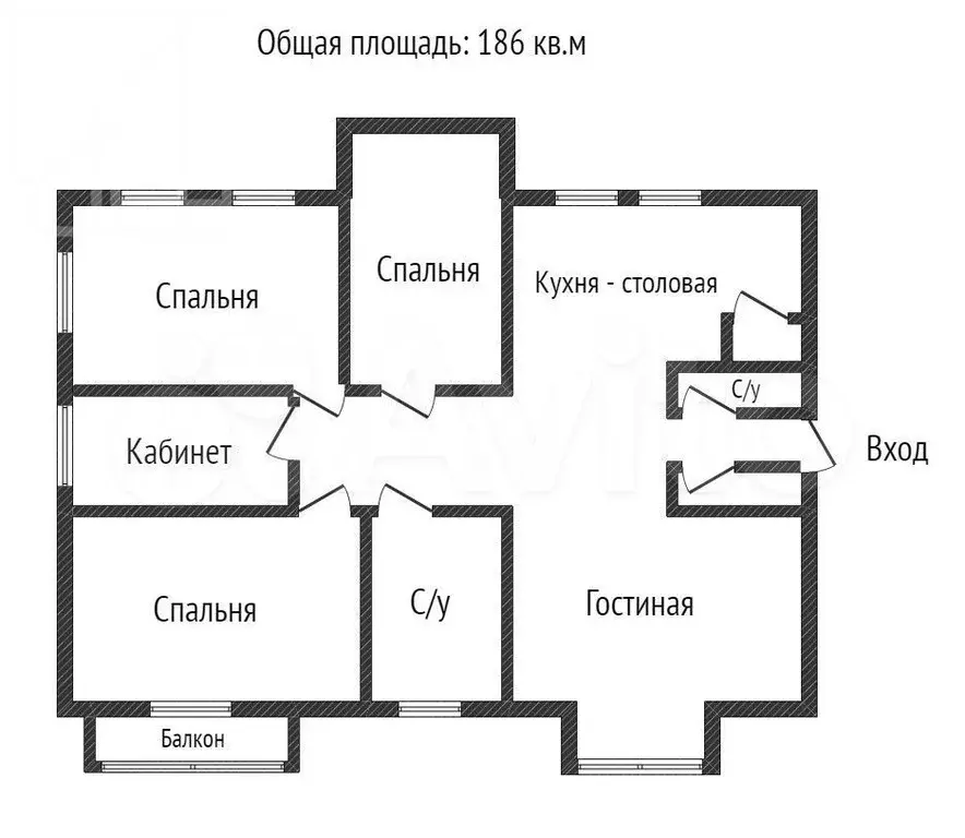 5-к. квартира, 186 м, 2/6 эт. - Фото 0